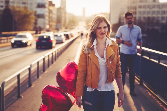 Young couple going through a breakup